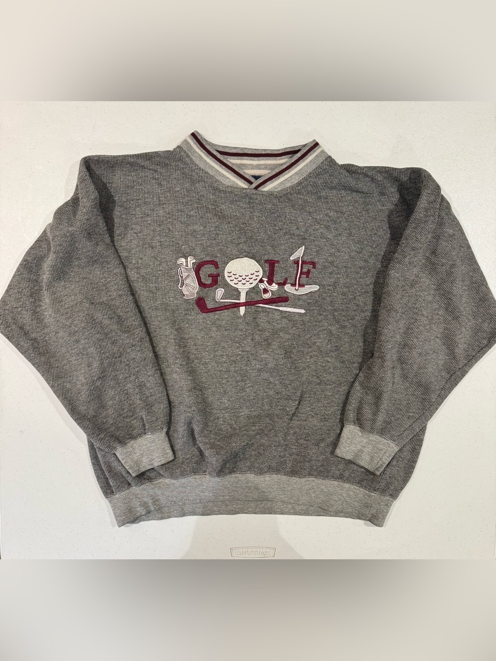 Vintage Ash Creek Trading Golf crew neck sweater size large